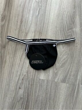 Andrew Christian | Archer Thong with Almost Naked in Black/White (Small)